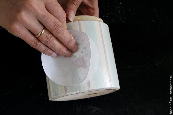 Декор баночки «Нежная полоска»