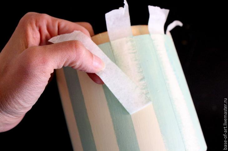 Декор баночки «Нежная полоска»