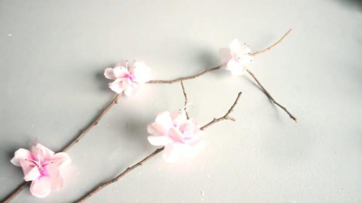 Декор из сухих веток