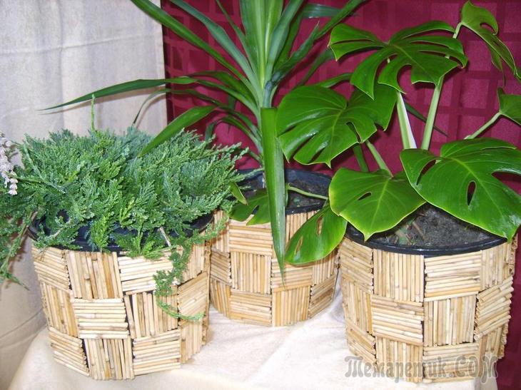 Декорируем цветочные горшки сами