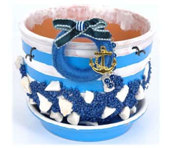 Декорируем цветочные горшки сами