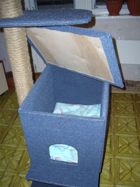 Делаем дом для кошки своими руками