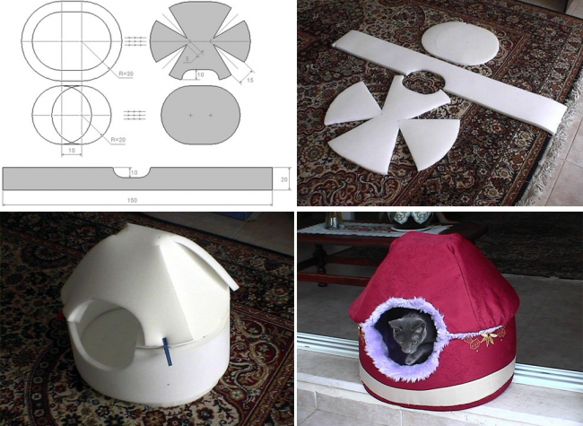 Делаем дом для кошки своими руками