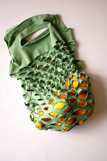 Сумка авоська своими руками из старой футболки