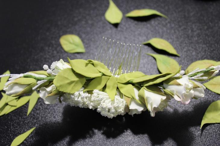 Свадебный гребень с розами