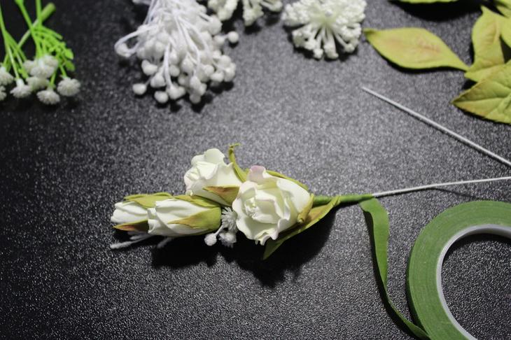 Свадебный гребень с розами