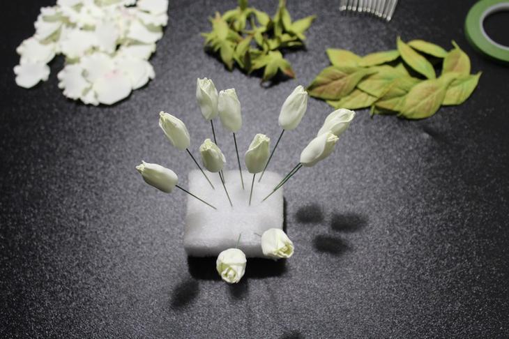 Свадебный гребень с розами