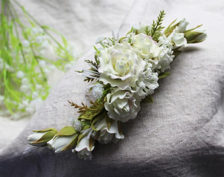 Свадебный гребень с розами