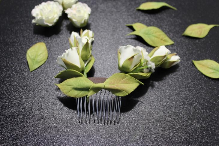 Свадебный гребень с розами