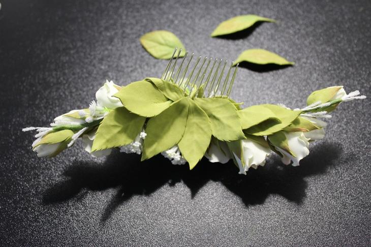 Свадебный гребень с розами