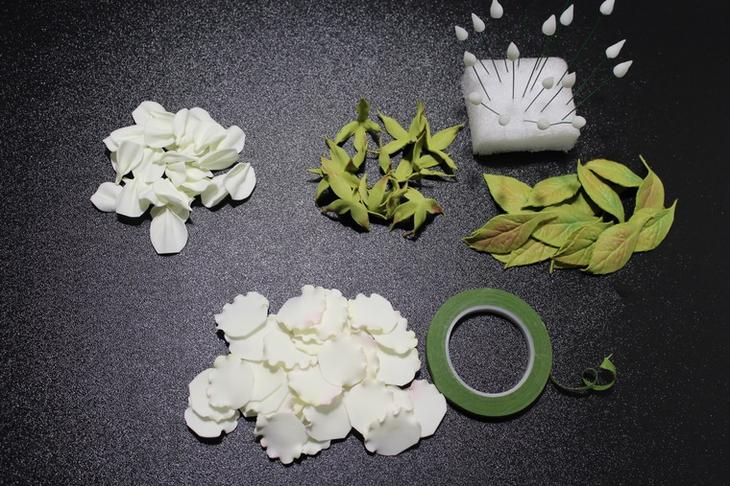 Свадебный гребень с розами