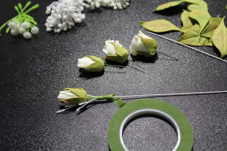 Свадебный гребень с розами