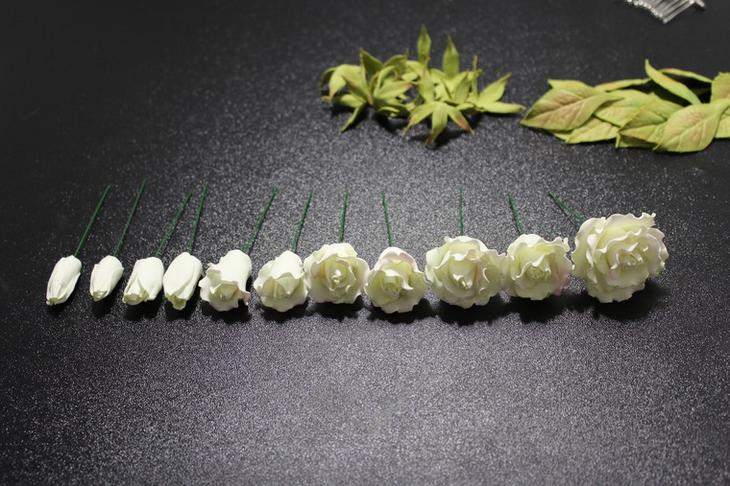 Свадебный гребень с розами