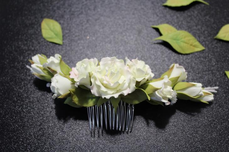 Свадебный гребень с розами