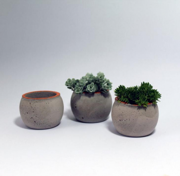 33 простых цветочных горшка, сделанных из обычного цемента