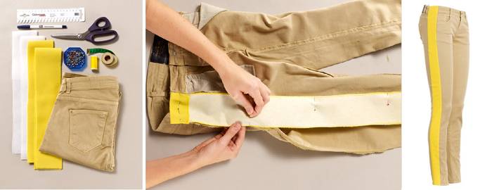 Боковые вставки в джинсы из кружева: подробный мастер-класс