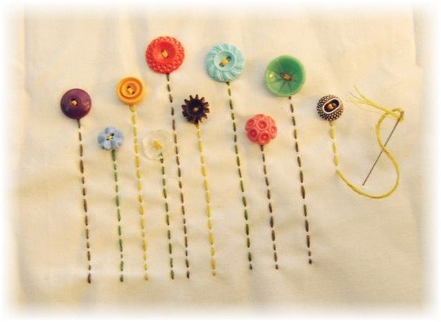 Интересные идеи из пуговиц