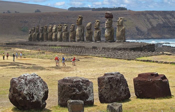 Тайны острова Пасхи: сидящий моаи Тукутури