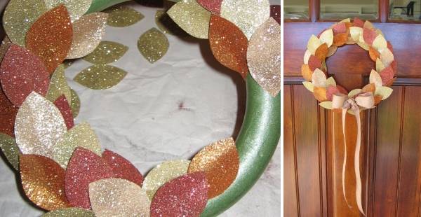 30 идей как сделать осенний венок своими руками — из листьев, шишек и других материалов