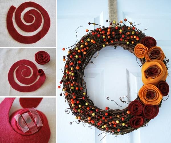 30 идей как сделать осенний венок своими руками — из листьев, шишек и других материалов
