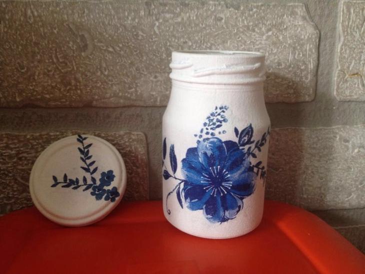 Декупаж стеклянной банки — мастер класс с пошаговой инструкцией