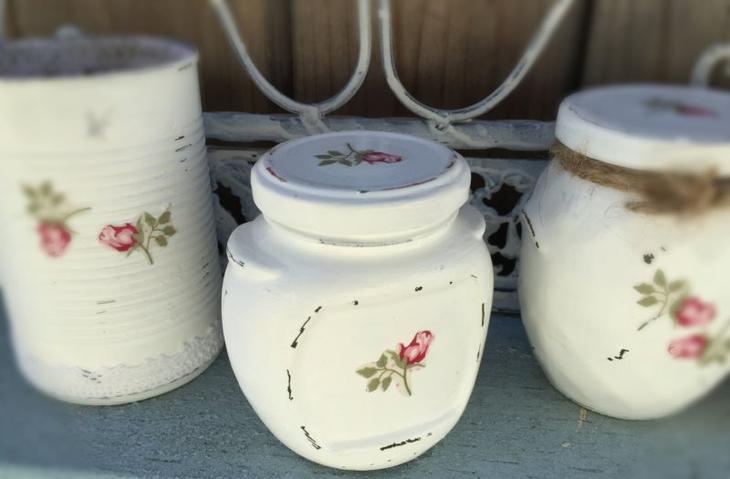 Декупаж стеклянной банки — мастер класс с пошаговой инструкцией
