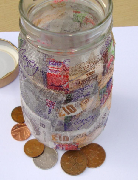 Декупаж стеклянной банки — мастер класс с пошаговой инструкцией