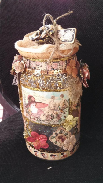 Декупаж стеклянной банки — мастер класс с пошаговой инструкцией