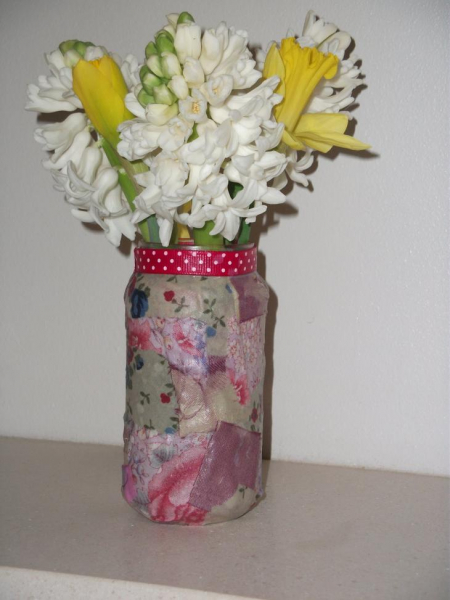 Декупаж стеклянной банки — мастер класс с пошаговой инструкцией