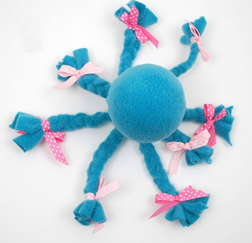 Мягкая осьминожка из флиса