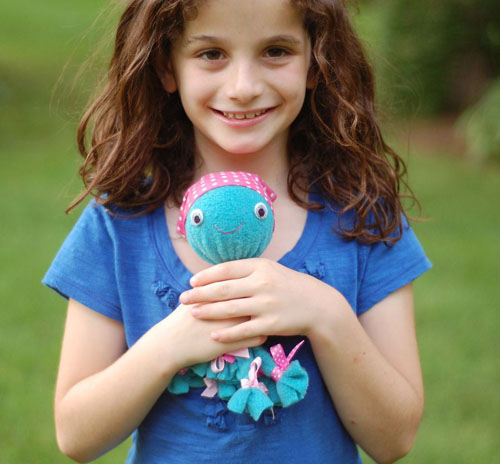 Мягкая осьминожка из флиса