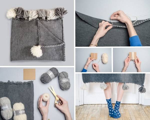 Тёплые пледы и покрывала своими руками — 33 идеи