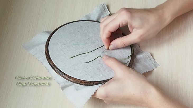 Вышиваем лентами букет люпинов ко дню всех влюбленных