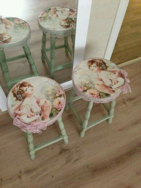 25 блестящих идей обновления мебели в технике декупаж