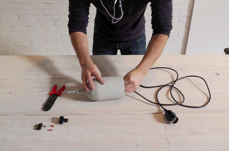 Бетонные лампы своими руками