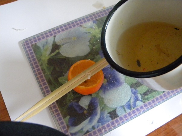 Свеча-мандаринка