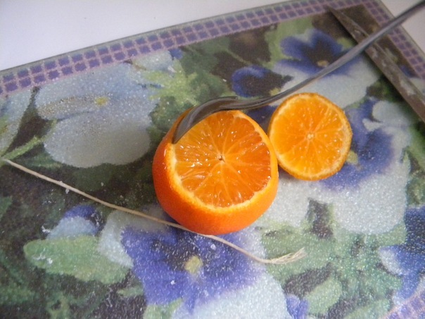 Свеча-мандаринка