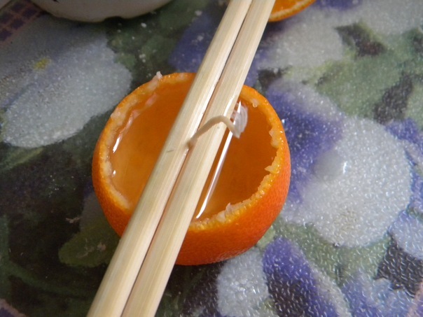 Свеча-мандаринка