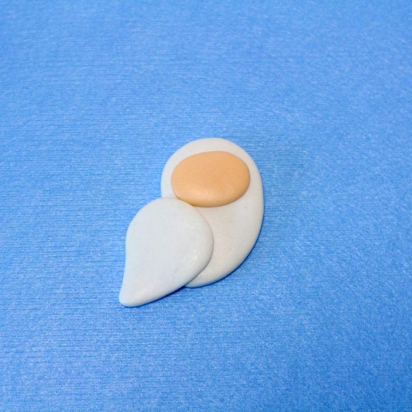 Брошь Cова Букля из полимерной глины