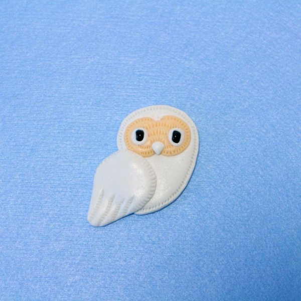 Брошь Cова Букля из полимерной глины