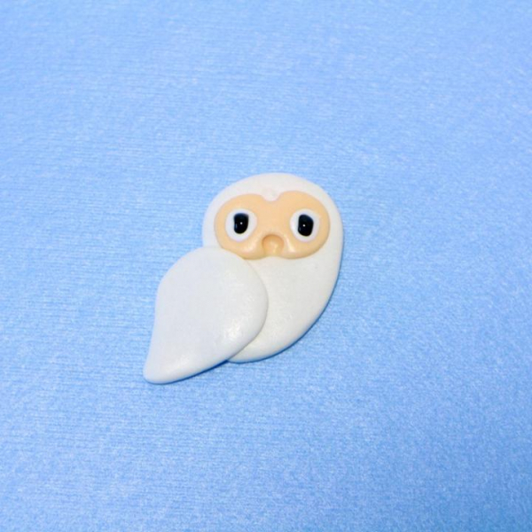 Брошь Cова Букля из полимерной глины