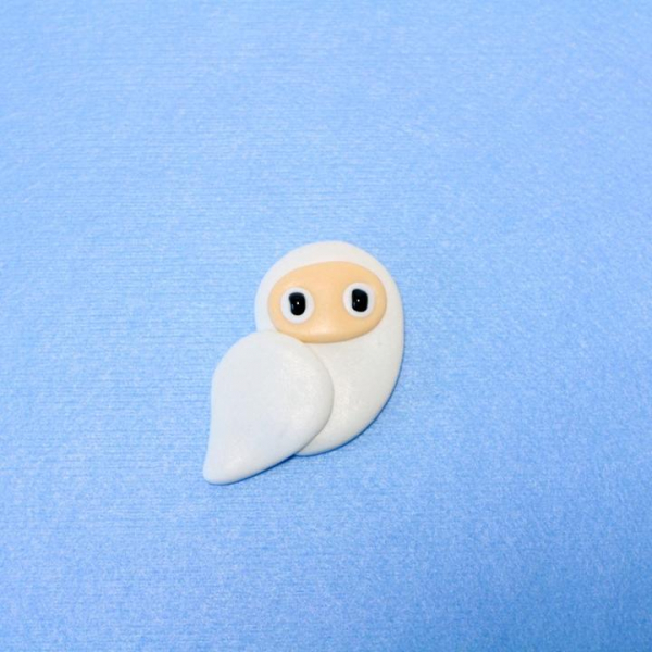 Брошь Cова Букля из полимерной глины