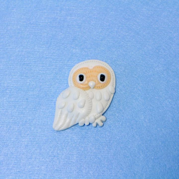 Брошь Cова Букля из полимерной глины