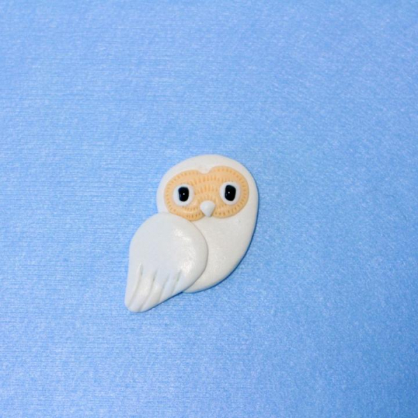 Брошь Cова Букля из полимерной глины