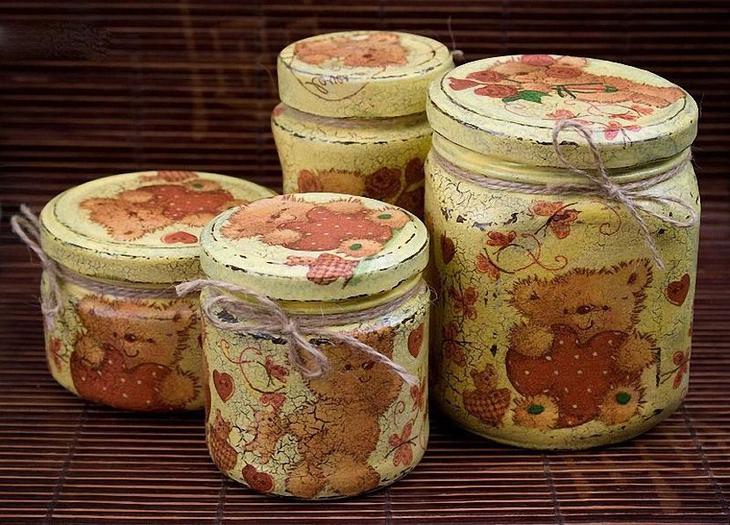 Декупаж банок своими руками