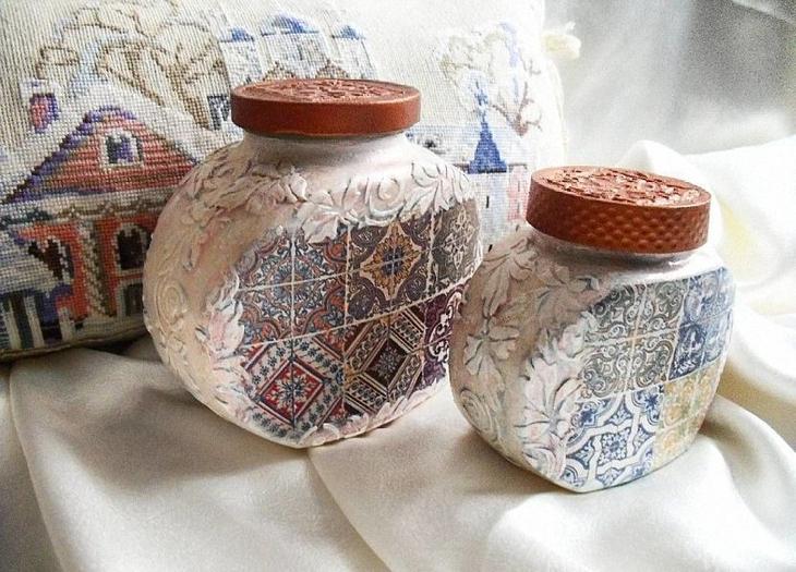 Декупаж банок своими руками