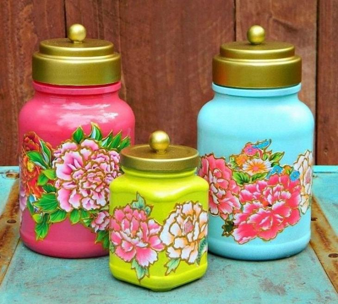 Декупаж банок своими руками