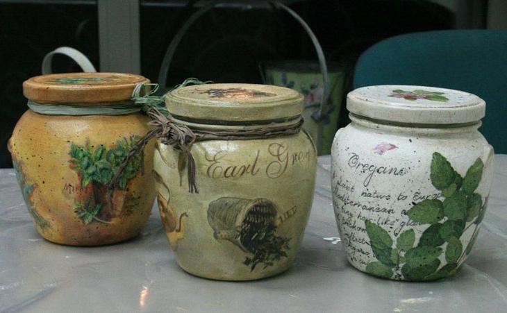 Декупаж банок своими руками