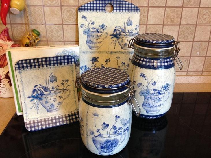 Декупаж банок своими руками