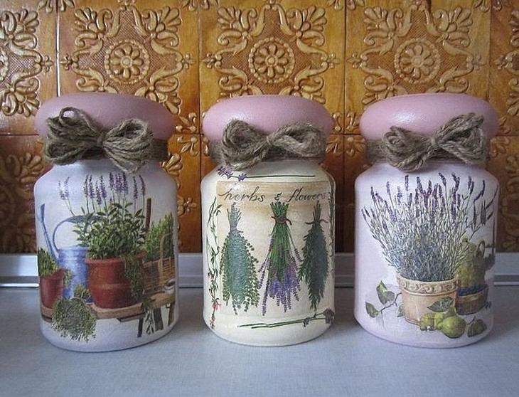 Декупаж банок своими руками